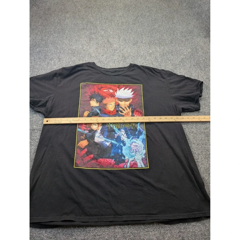 Jujutsu Kaisen Shirt Mens 2XL Black Anime Yuji Gojo Graphic Tee Crunchyroll